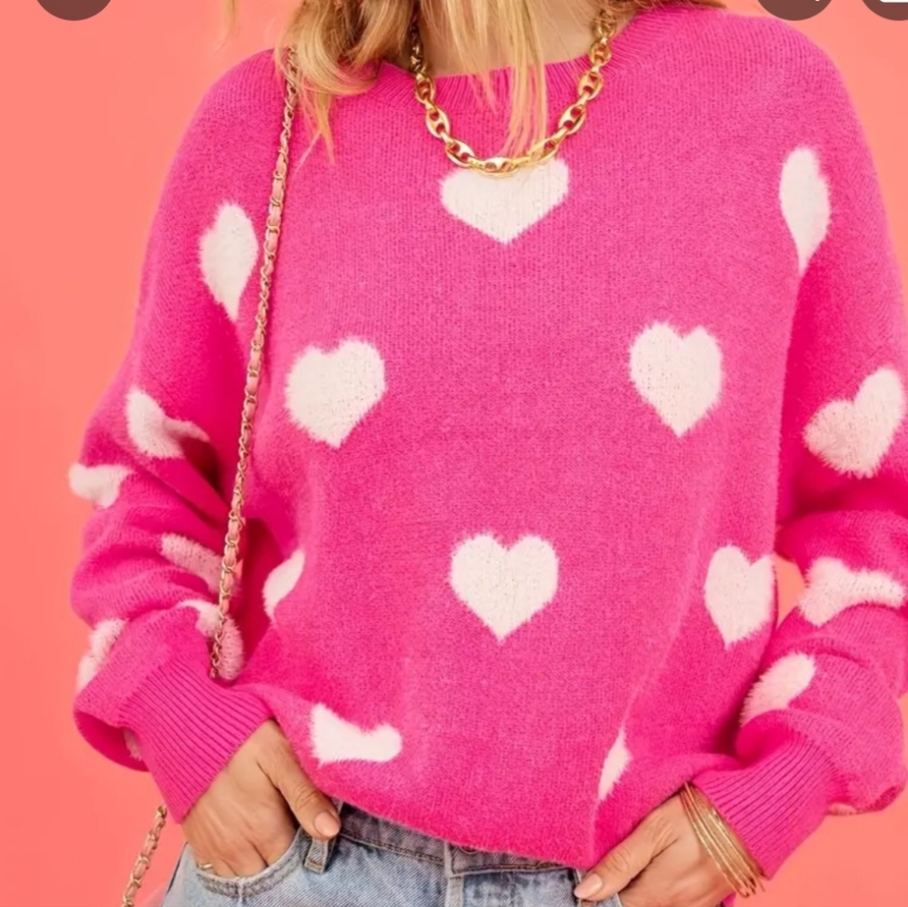 Heart Crop Lady's Sweater